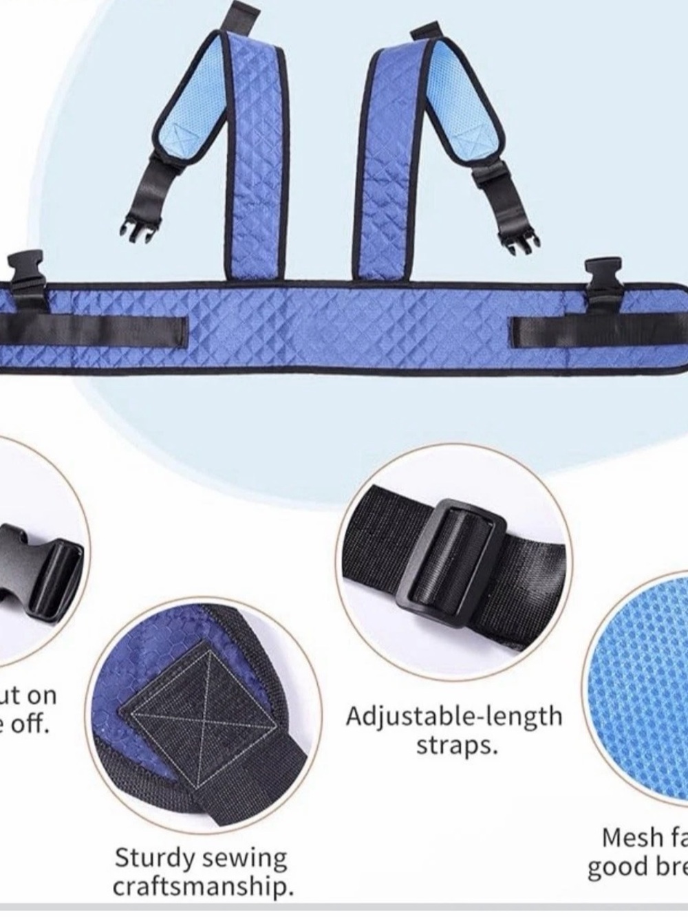 Wheelchair Harness- Comfortable Adjustable Straps